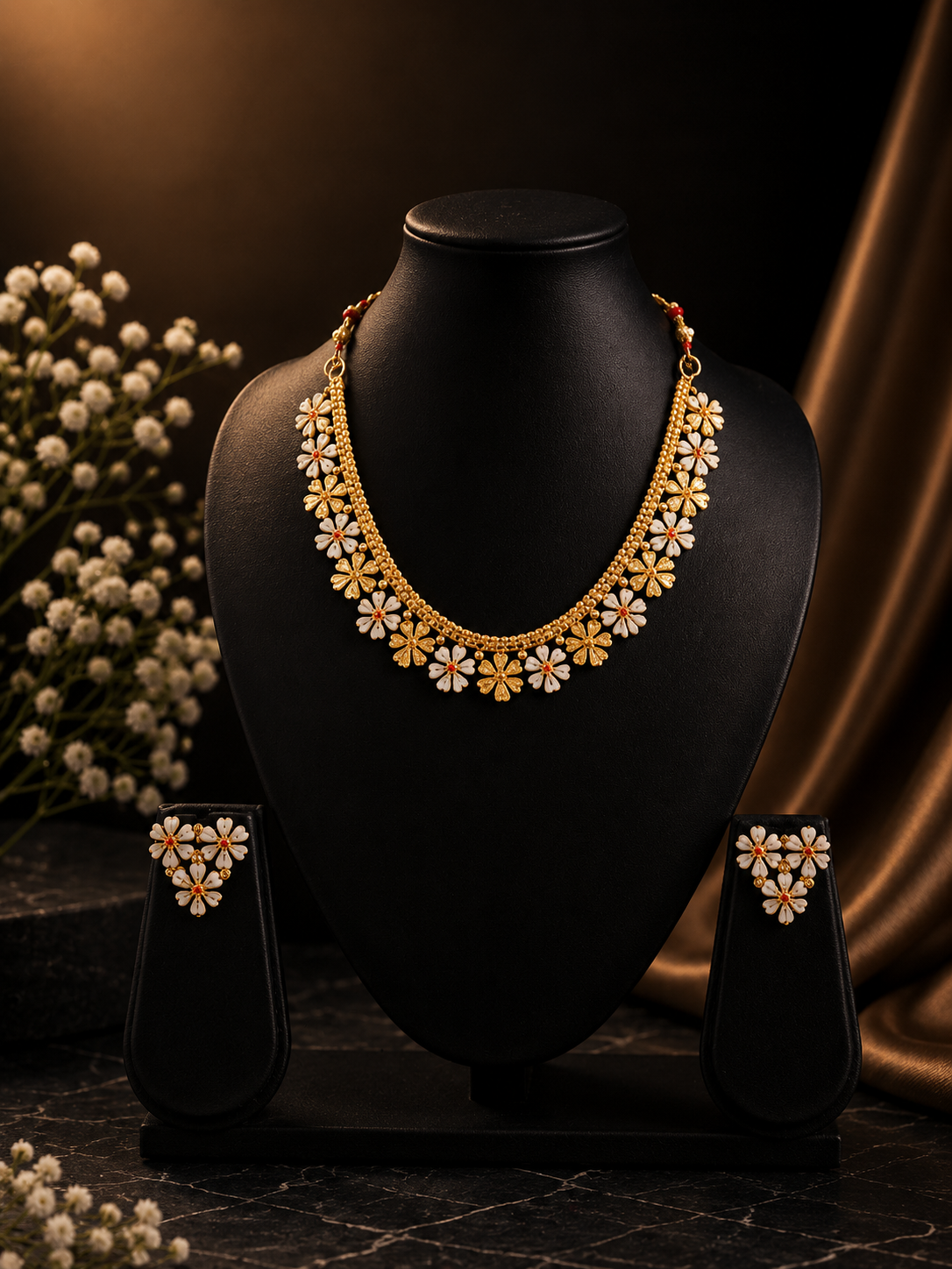 24k gold dust plated Necklace