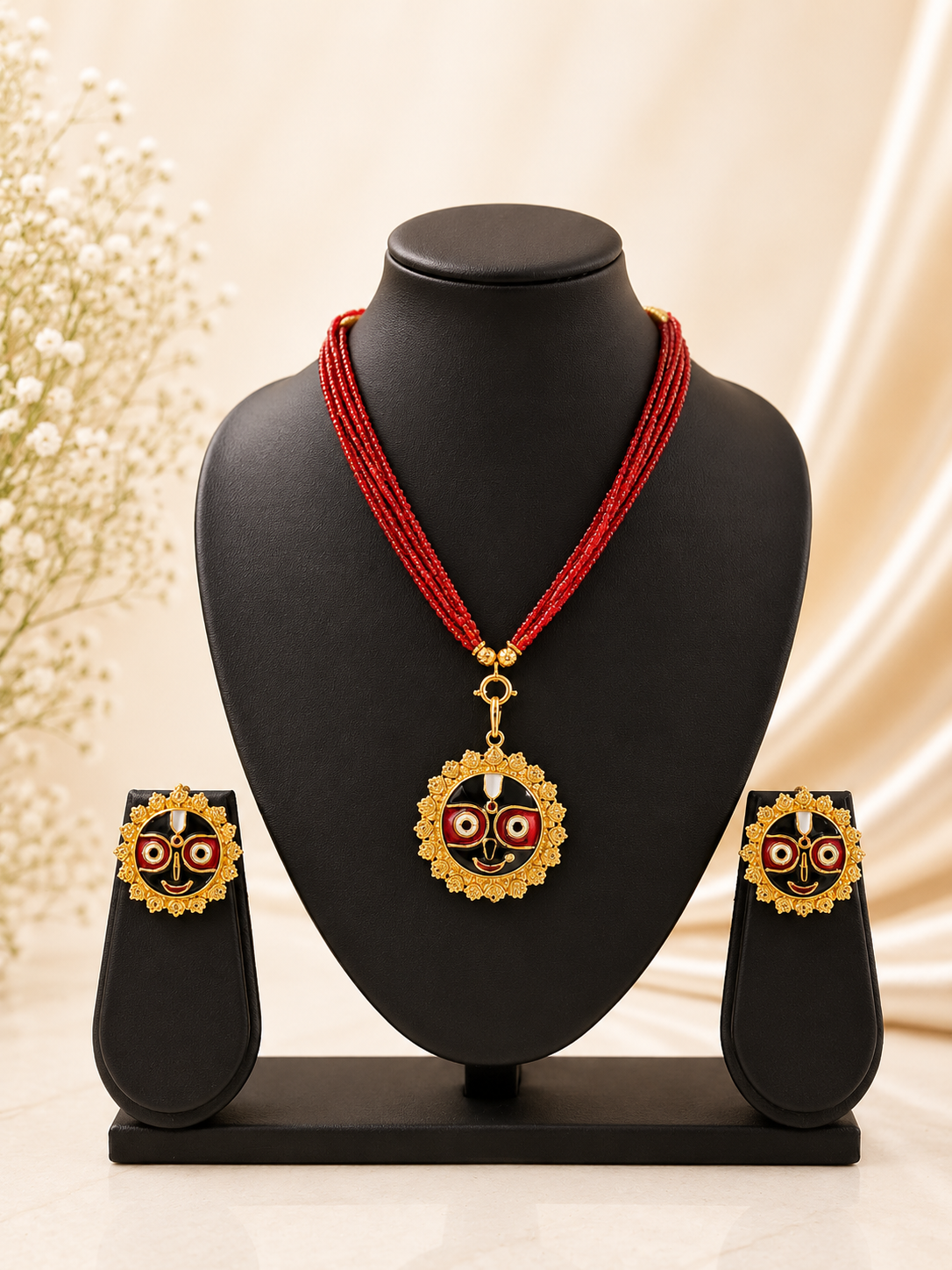 24k gold dust plated Jagannath necklace 