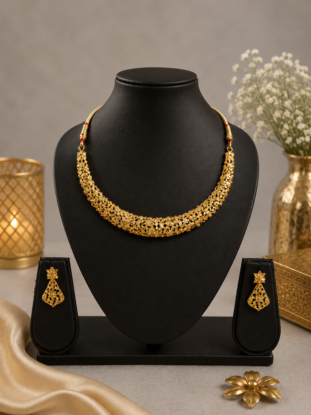 24k gold dust plated Necklace