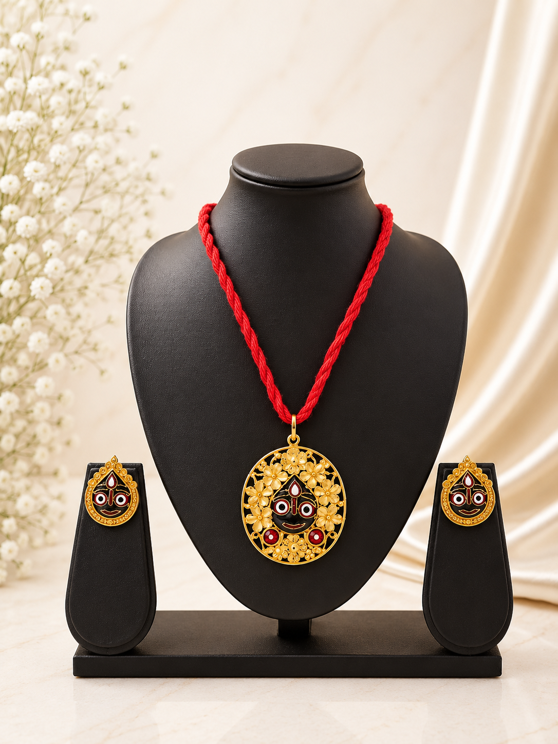 24k gold dust plated Jagannath necklace 